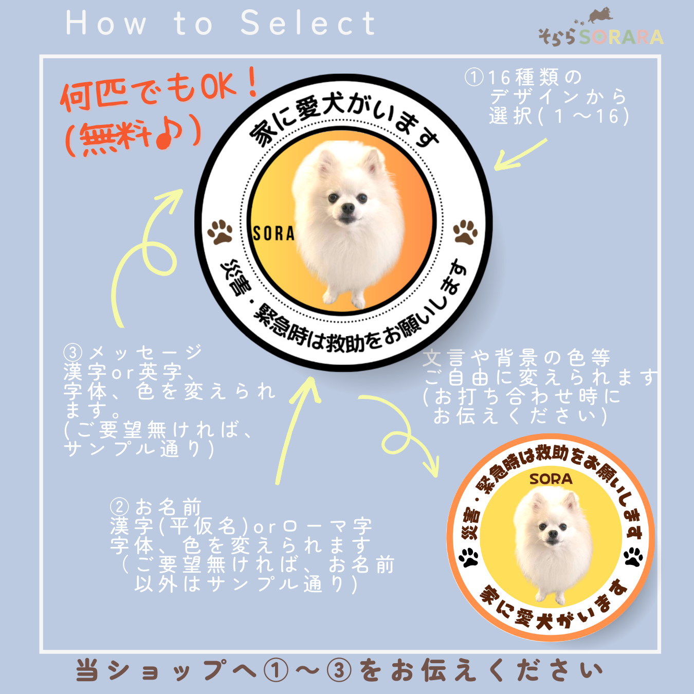 レスキューステッカー My Cute Family 屋外用 完全防水 高耐久 自由にカスタマイズOK