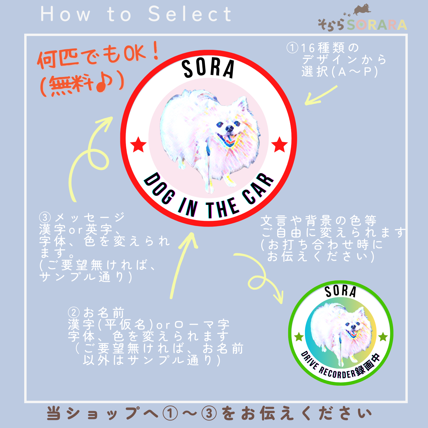 オリジナル車用ステッカー My Cute Family　プレゼントにも