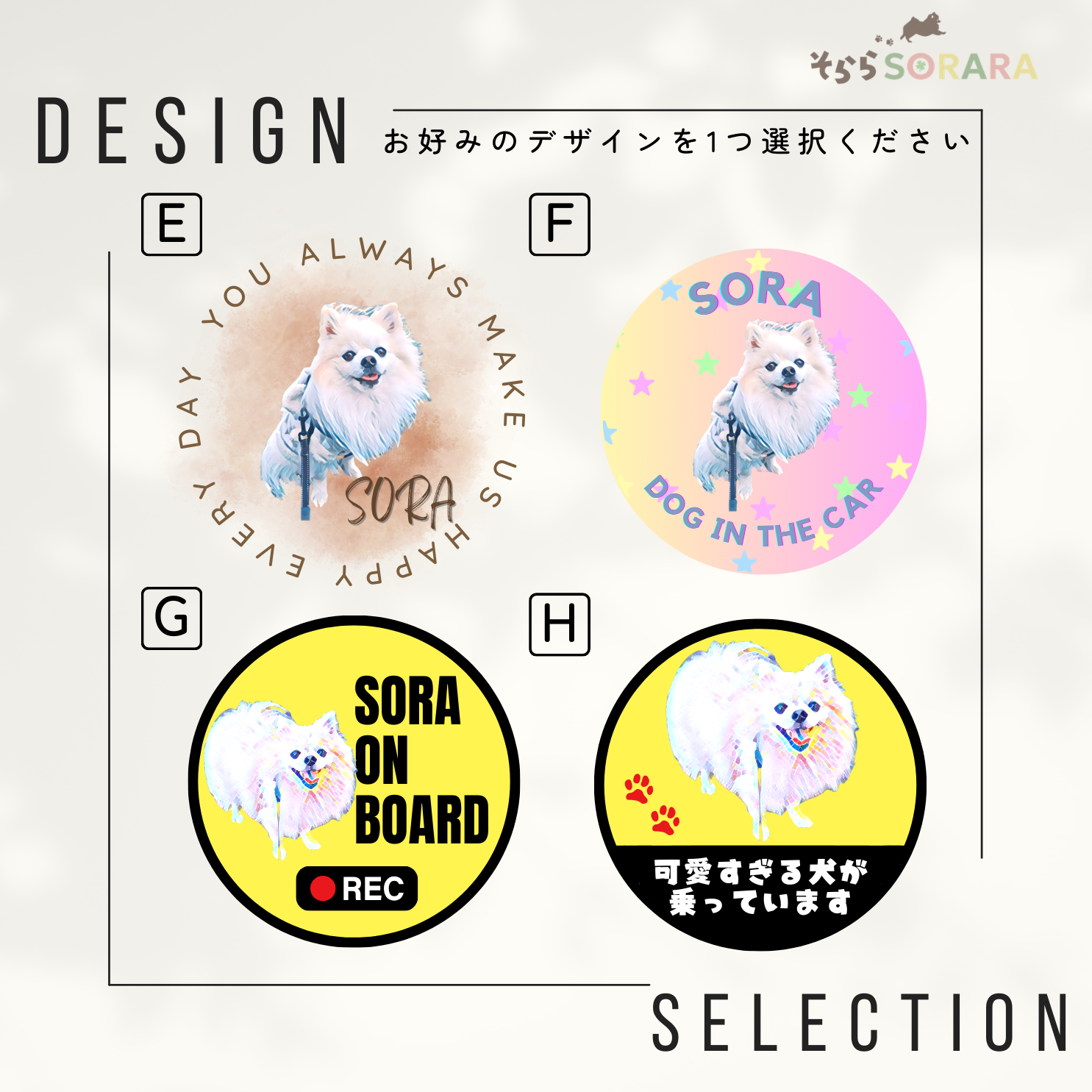 オリジナル車用ステッカー My Cute Family　プレゼントにも